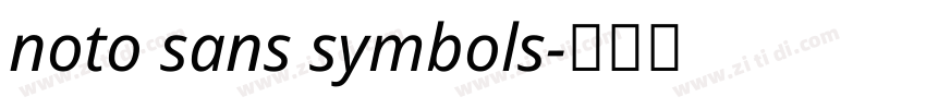 noto sans symbols字体转换